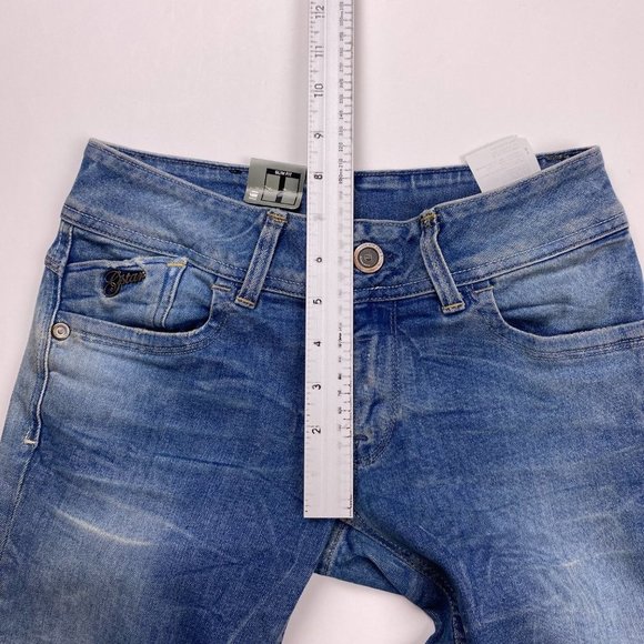 NEW G-Star Lynn Skinny Jeans Womens 27 x 32 Medium Aged Blossom Super Stretch - Picture 11 of 14